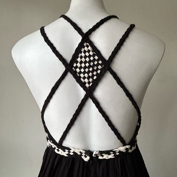 Urban Outfitters Pins & Needles Woven Bodice Maxi Dress, Black 0 XS - Picture 10 of 13